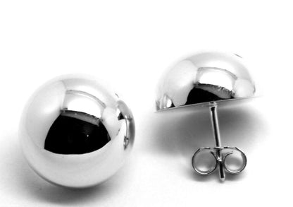 Kaedesigns, 9ct  9k Yellow Or White Or Rose Gold 375 18mm Half Ball Hook Earrings