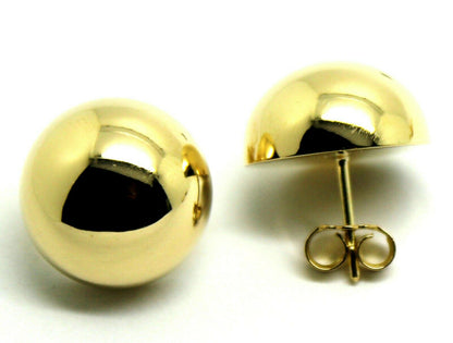 Kaedesigns, 9ct  9k Yellow Or White Or Rose Gold 375 18mm Half Ball Hook Earrings