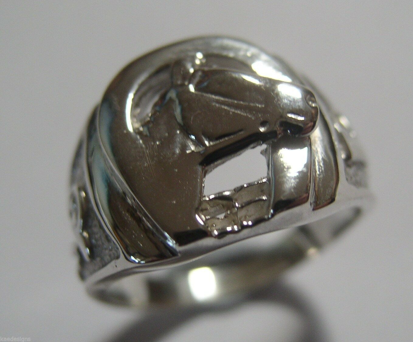 Kaedesigns, 9ct 375 Yellow or Rose or White Gold Large Heavy Horse Shoe Ring 390