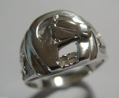 Kaedesigns, 9ct 375 Yellow or Rose or White Gold Large Heavy Horse Shoe Ring 390