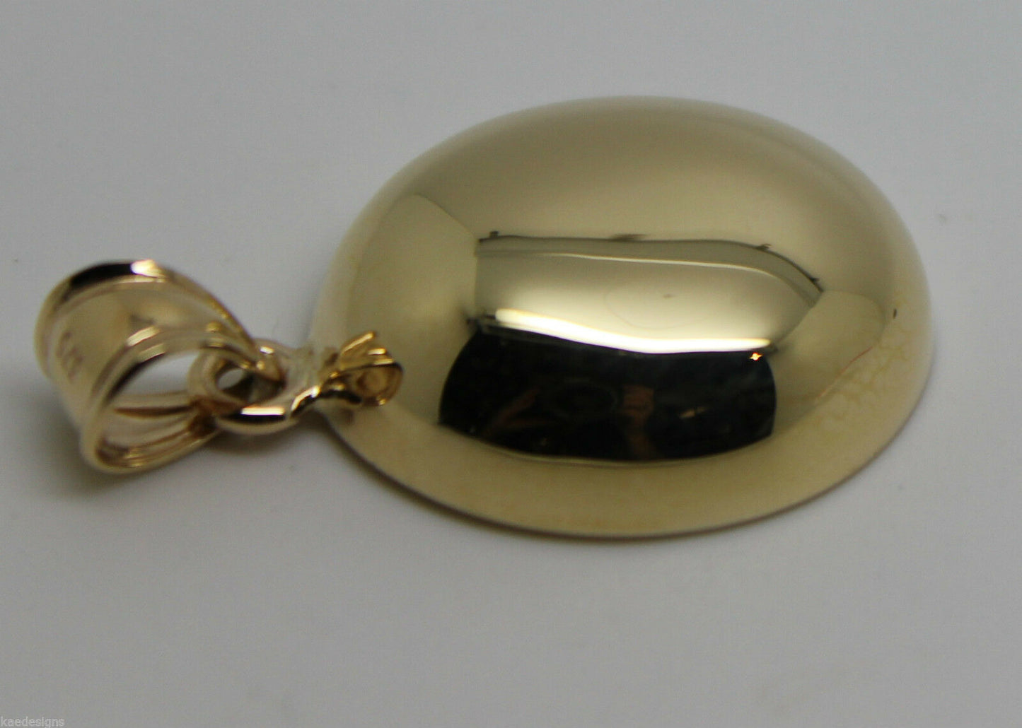 Genuine New 9ct 9kt Yellow, Rose or White Gold Oval Half Bubble Ball Pendant
