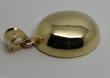 Genuine New 9ct 9kt Yellow, Rose or White Gold Oval Half Bubble Ball Pendant