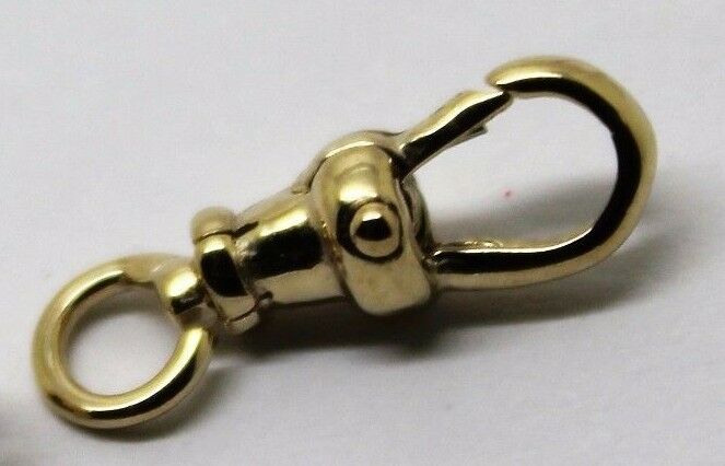 Genuine 9ct or 18ct Yellow or Rose Gold Albert Swivel Clasp 15mm Size