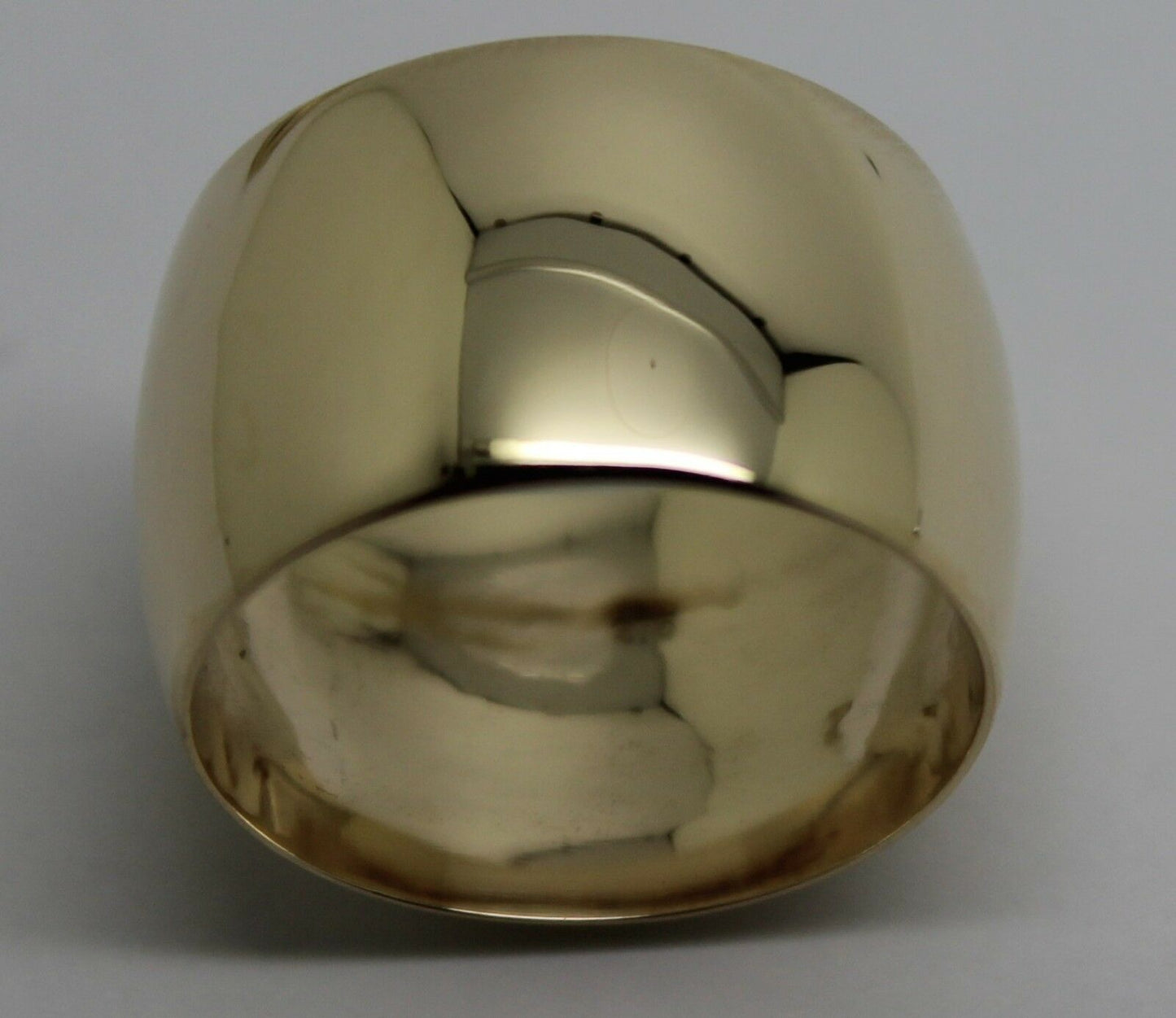 Genuine New Solid  9ct Yellow, Rose or White Gold Full Solid 12mm Wide Barrel Band Ring Size N
