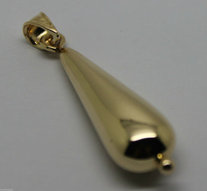 Kaedesigns Genuine 9ct 9k Yellow, Rose or White Gold Long Teardrop Pendant