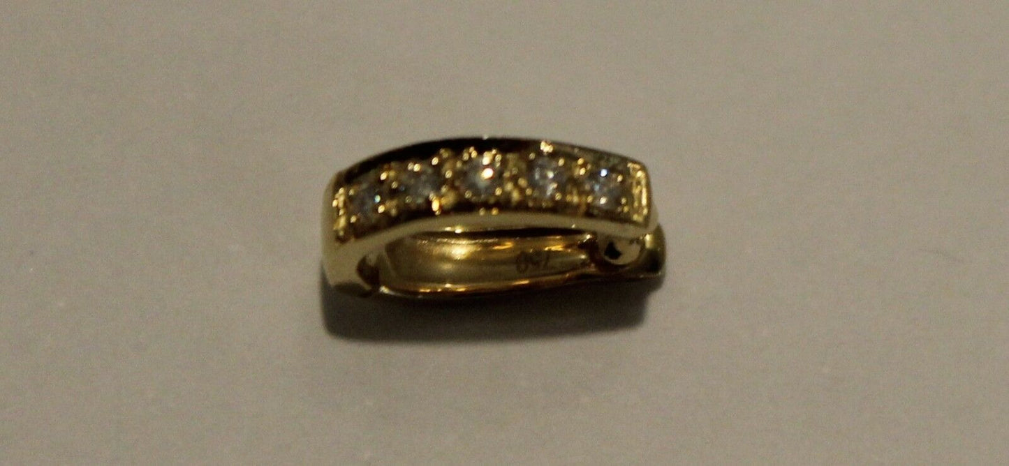Genuine 18ct White Or Yellow Gold 750 Diamond 10mm Enhancer Bail Clasp