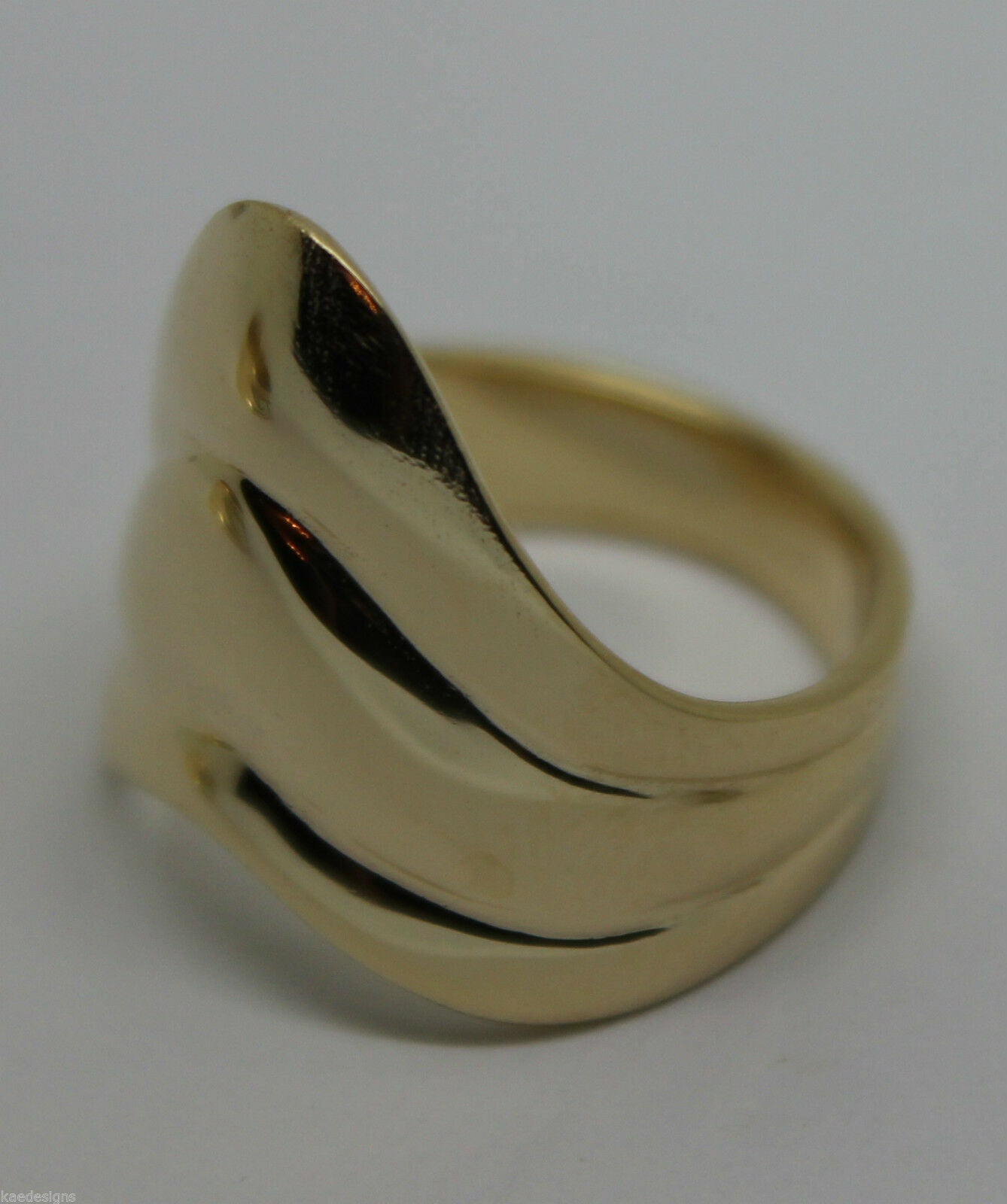 Genuine 9ct 375 Solid Rose Or Yellow Or White Gold Wide Pointy Ring In Your Size