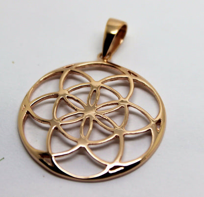 Kaedesigns Genuine Solid Sterling Silver or 9ct Yellow Or Rose Or White Gold Filigree Star Pendant