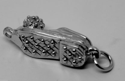 Kaedesigns Genuine Heavy 9ct New White Gold Solid Shoe Boot Pendant