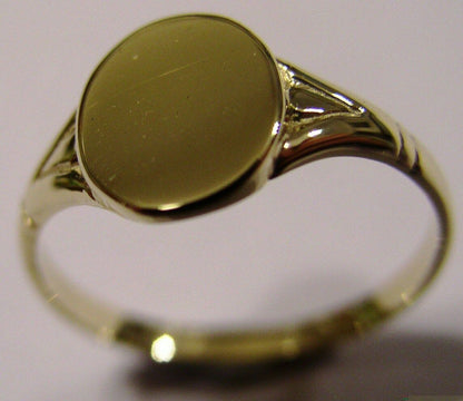 Kaedesigns Genuine Solid 9ct Yellow, Rose or White Gold Oval Signet Ring