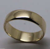 6mm Genuine Solid 9ct 9k Yellow Gold Wedding Band Ring Size N/7 To Z+4/15