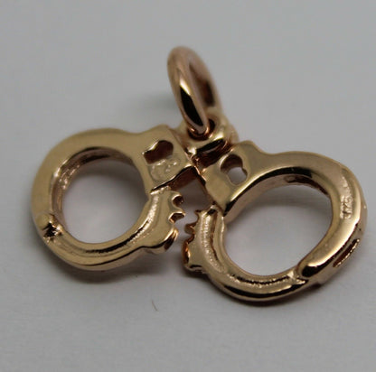 Kaedesigns, 9ct 9k Yellow or Rose or White Gold 375 Handcuffs Charm Or Pendant