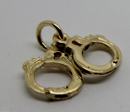 Kaedesigns, 9ct 9k Yellow or Rose or White Gold 375 Handcuffs Charm Or Pendant