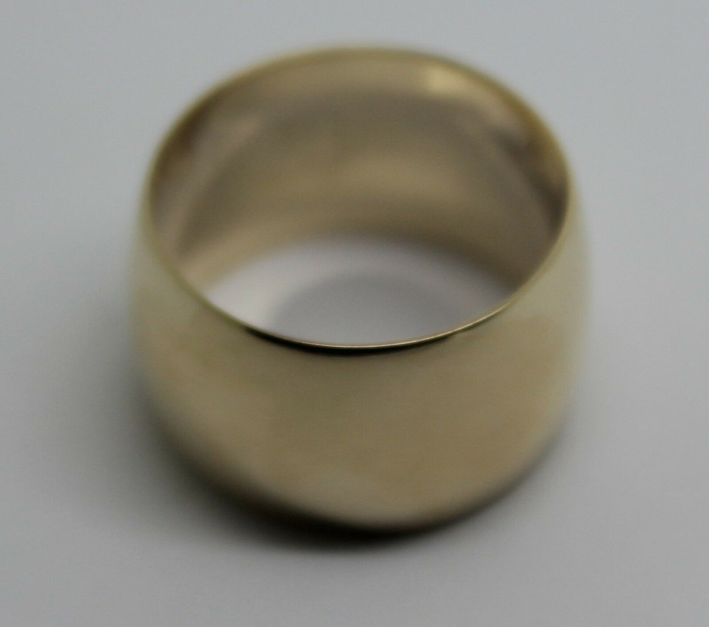 Genuine New Solid  9ct Yellow, Rose or White Gold Full Solid 12mm Wide Barrel Band Ring Size N