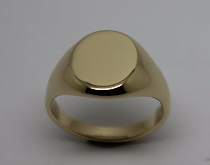 Kaedesigns Genuine 9kt 9ct Yellow, Rose or White Gold Full Solid Heavy Signet Ring 318 - Choose your size