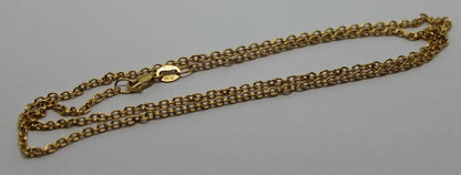 Genuine 9ct Yellow Gold Belcher / Cable Chain Necklace 45cm 2.57grams