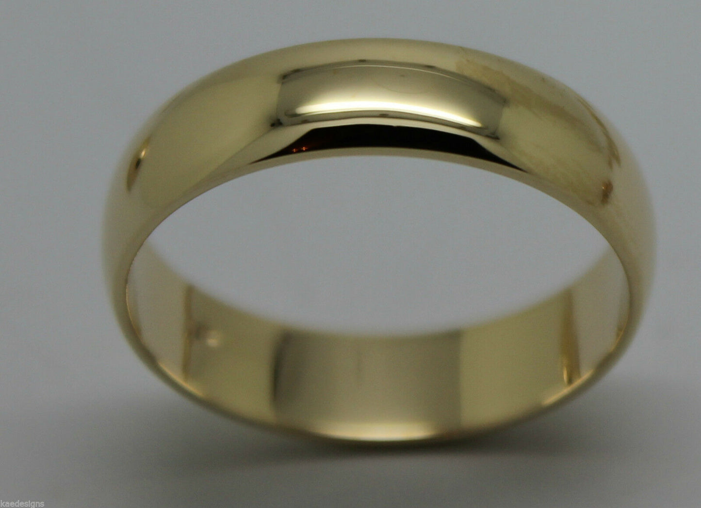 Genuine 9ct 9K Yellow, Rose or White Gold 6mm Wedding Band Ring Size Y