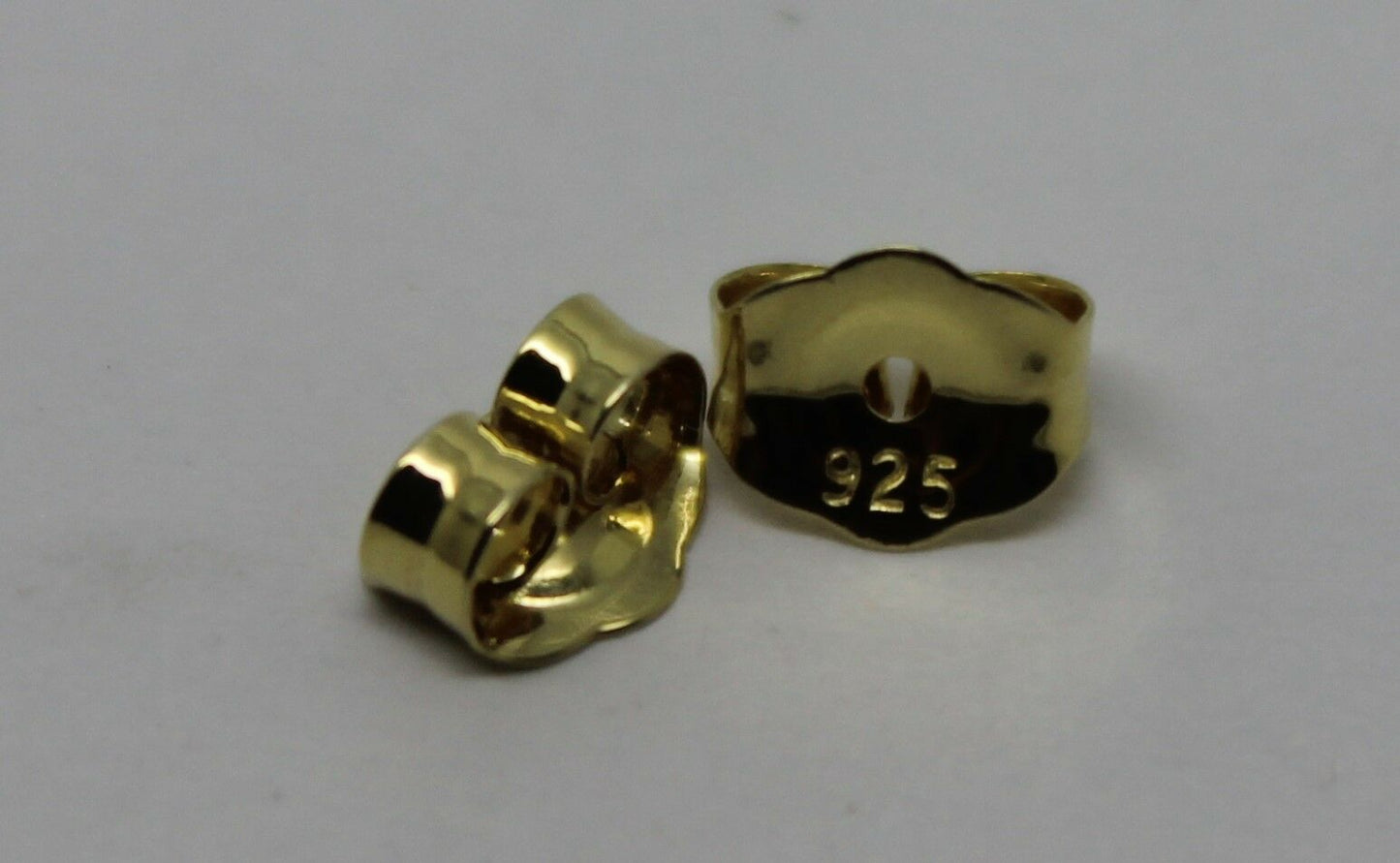 Kaedesigns SGP Yellow Gold Plated Sterling Silver 925 Earrings Butterfly Backs 4.8mm