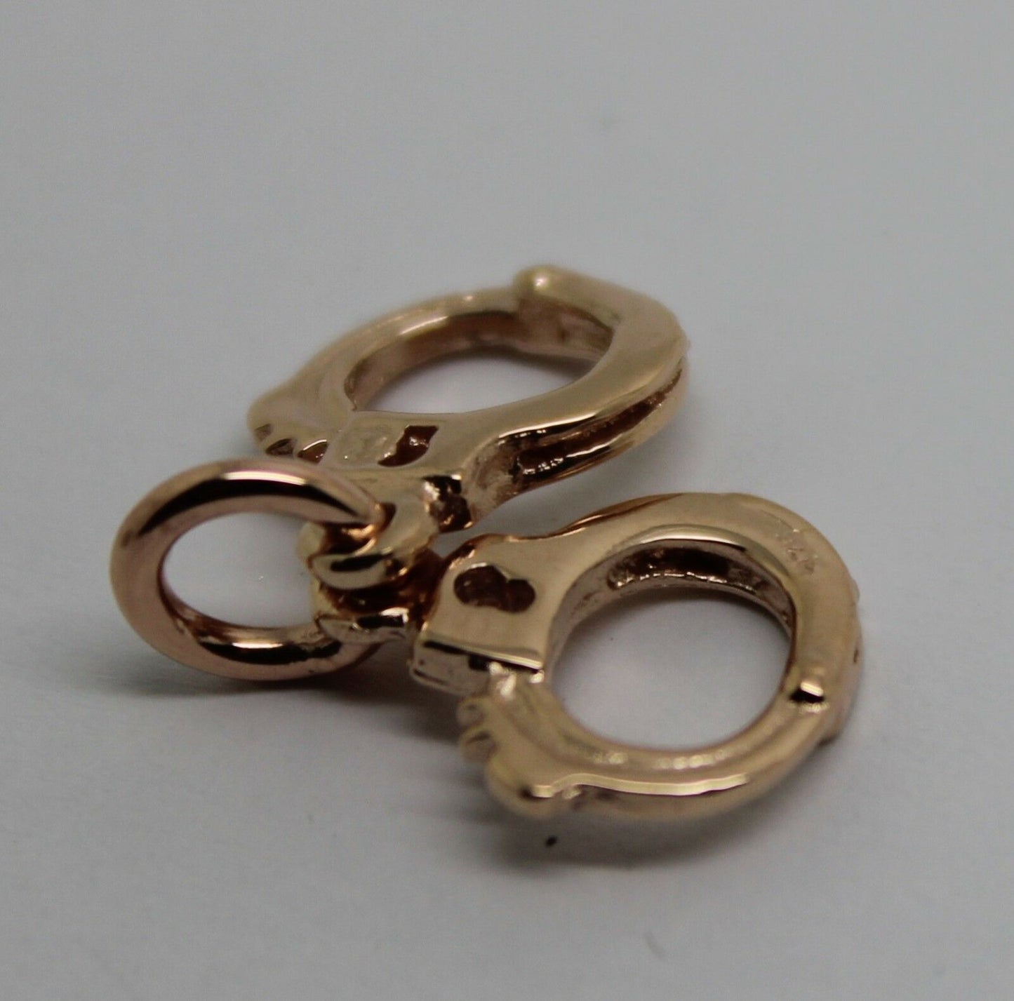 Kaedesigns, 9ct 9k Yellow or Rose or White Gold 375 Handcuffs Charm Or Pendant