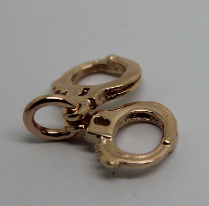 Kaedesigns, 9ct 9k Yellow or Rose or White Gold 375 Handcuffs Charm Or Pendant