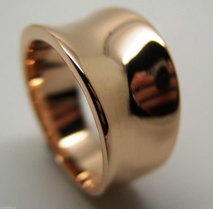 Kaedesigns Genuine Full Solid 9ct 9kt Yellow, Rose or White Gold Concave Dome Ring 250