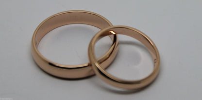 Kaedesigns, 2 Rings X Custom Made Solid 18ct 18kt Yellow,Rose or White Gold Wedding Bands