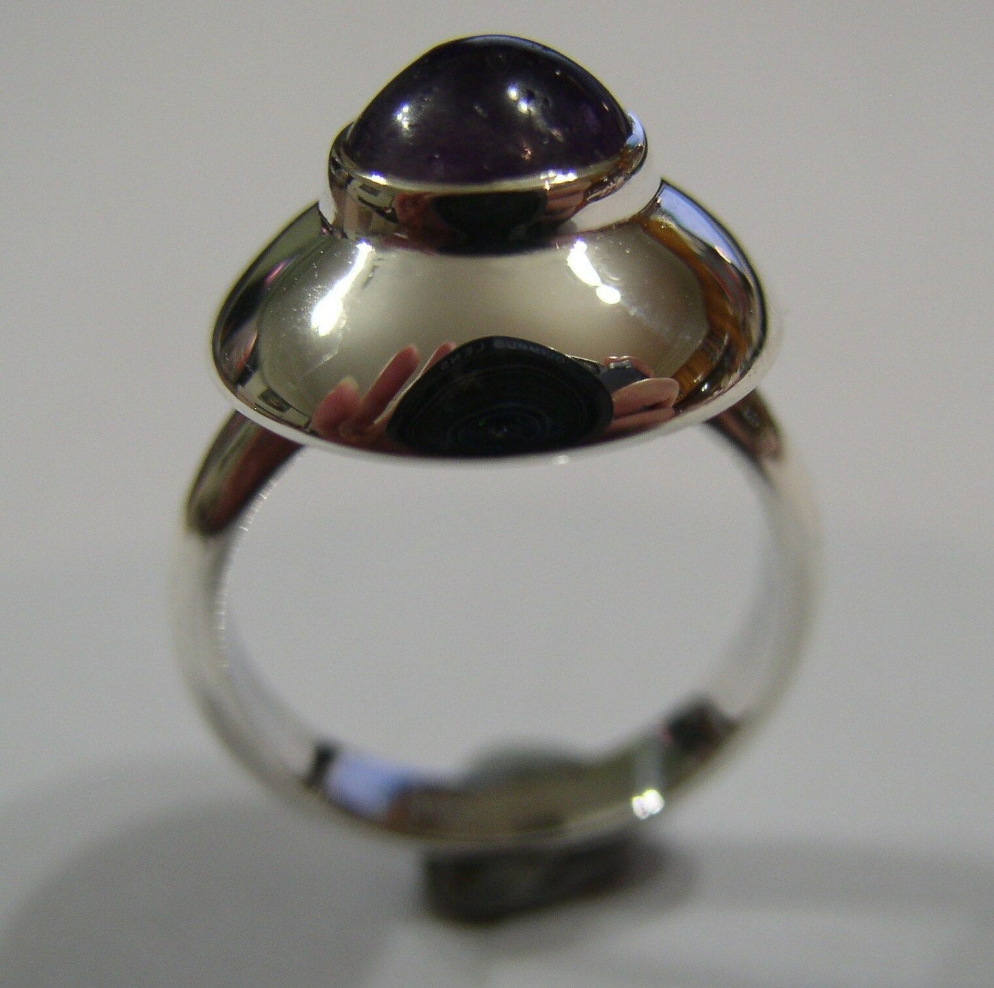 Genuine Sterling Silver 925 Purple Amethyst Ring