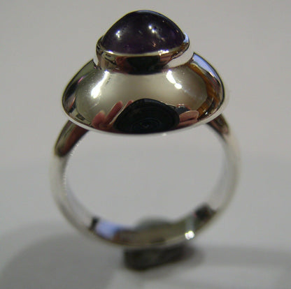 Genuine Sterling Silver 925 Purple Amethyst Ring