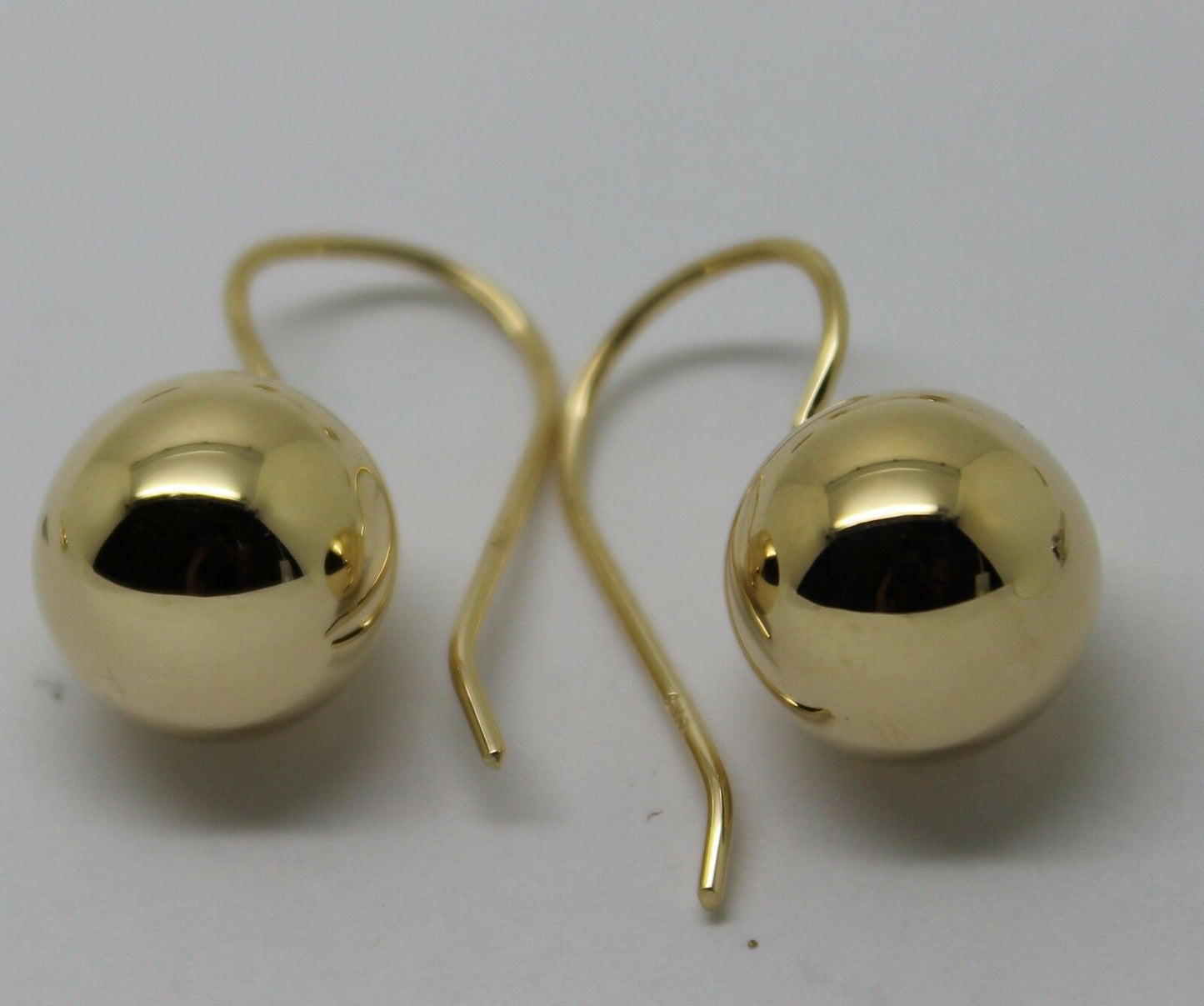Kaedesigns Genuine 9ct 9k 375 Yellow, Rose or White Gold 12mm Euro Ball Drop Earrings