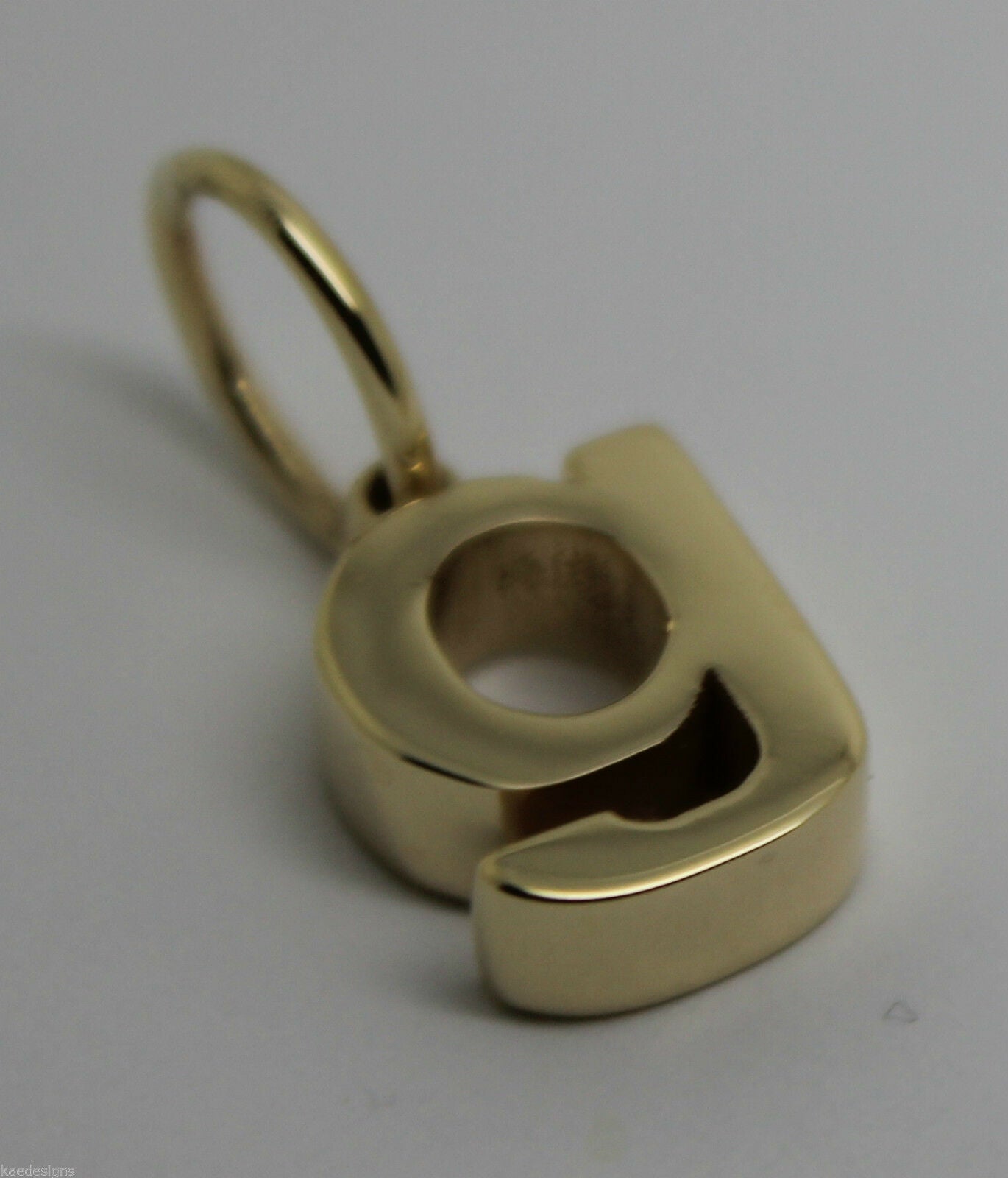 Kaedesigns, Genuine 9ct 9kt Genuine Solid Yellow, Rose or White Gold Initial Pendant G