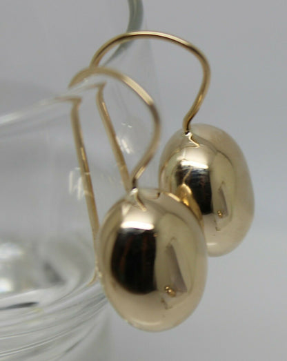 Kaedesigns New Genuine 9ct 9k Yellow, Rose Or White Gold Oval Hook Earrings