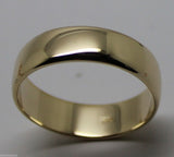 6mm Genuine Solid 9ct 9k Yellow Gold Wedding Band Ring Size N/7 To Z+4/15