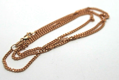 Genuine 9ct Rose Gold Curb Necklace / Chain 4 grams 45cm