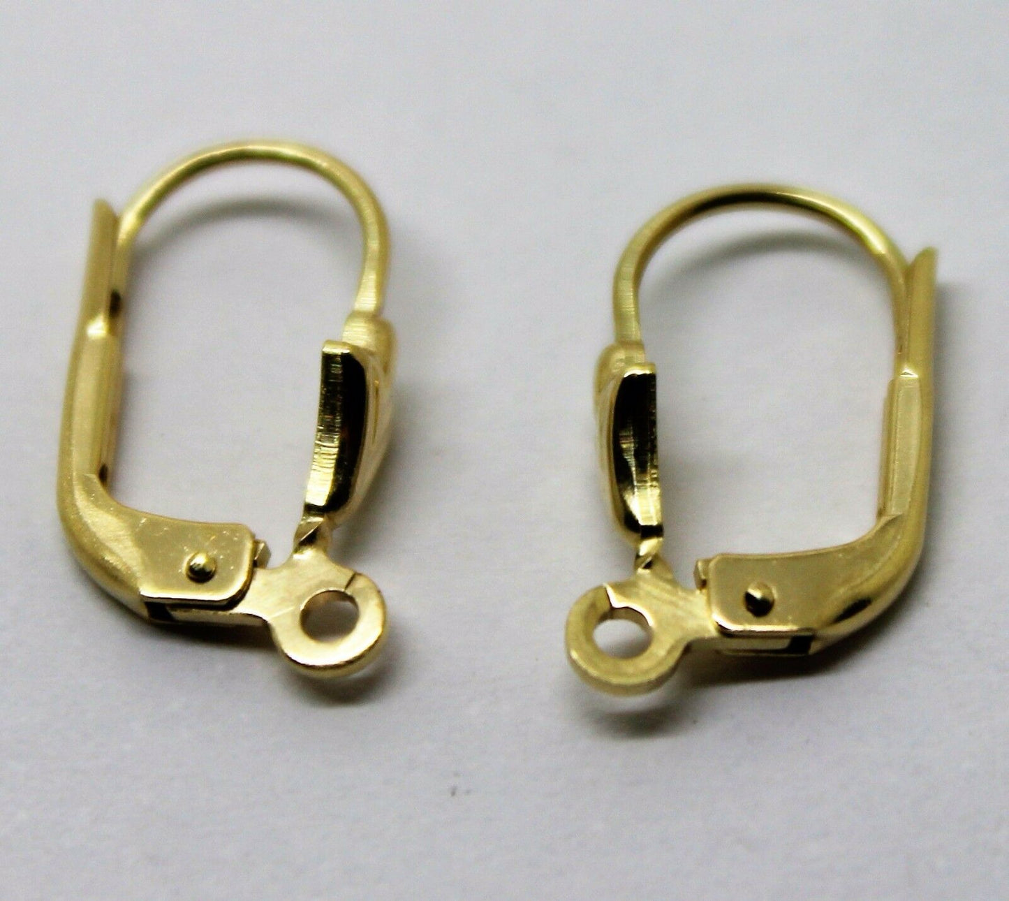 Genuine New 9ct Yellow Gold 375 14mm Continental Earclip Clip Hooks