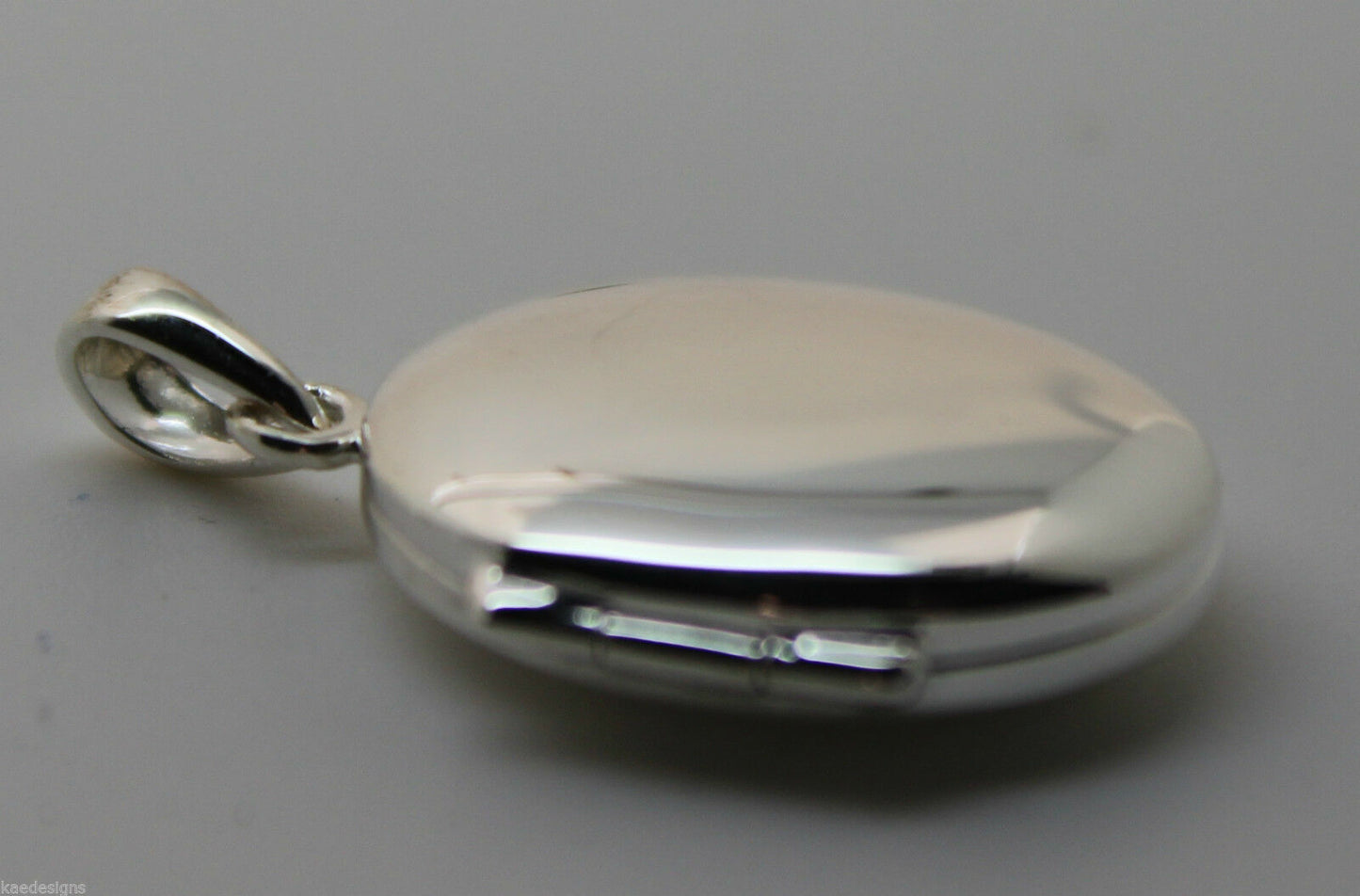 Genuine Sterling Silver 925 Oval Locket Pendant With 2 Photos