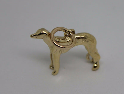 Kaedesigns, 3D 9ct Yellow, Rose Or White Gold Greyhound Dog Charm / Pendant