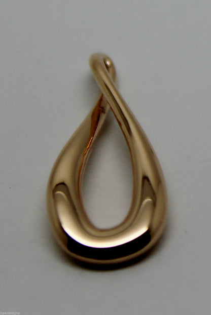 Kaedesigns Genuine 9ct 9K 375 Yellow or Rose or White Gold Large Tear Drop Pendant