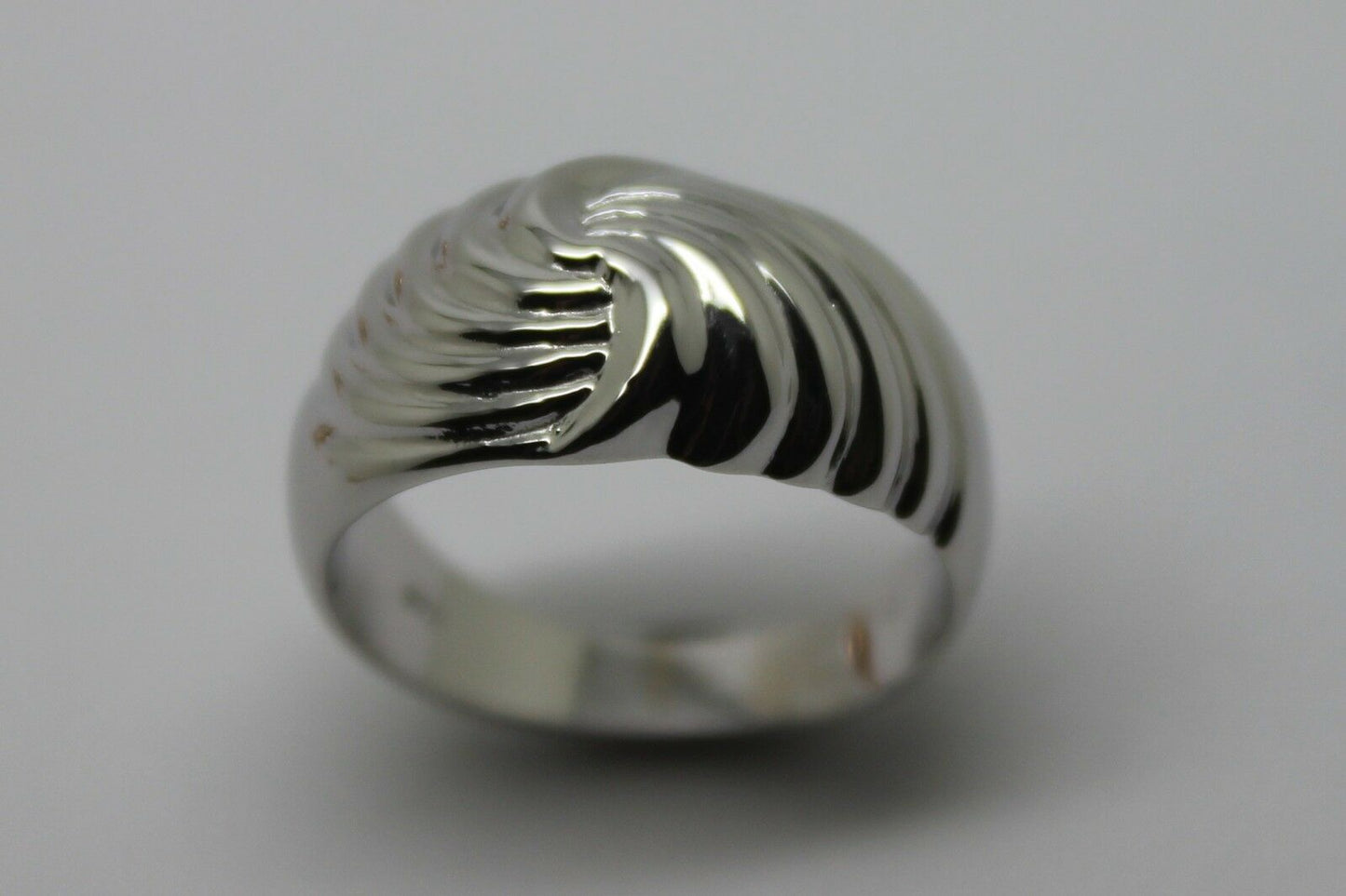 Genuine 9ct 9k 375 Yellow or Rose or White Gold or Sterling Silver Swirl Dress Ring