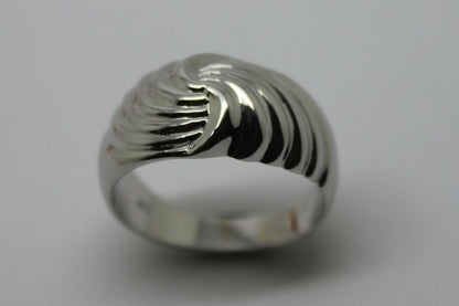 Genuine 9ct 9k 375 Yellow or Rose or White Gold or Sterling Silver Swirl Dress Ring