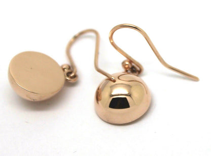 Genuine 9kt 9ct 375 Solid Yellow, Rose & White Gold 12mm Half Plain Ball Earrings