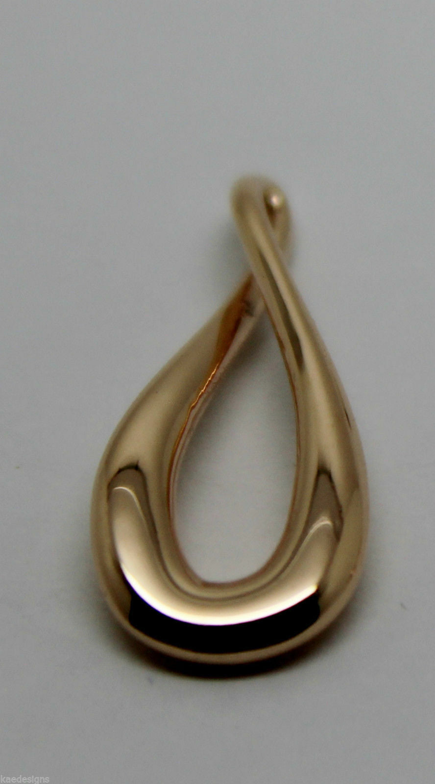 Kaedesigns 9ct 9K 375 Yellow, Rose or White 375 Gold Medium Teardrop Pendant