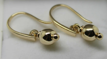 Kaedesigns, Genuine 9ct 9k 375 Yellow Or Rose Or White Gold 6mm Ball Drop Earrings