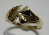 Genuine Solid 9ct 9K Yellow Or Rose Or White Gold 375 Large Initial Ring K