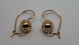 Kaedesigns New Genuine 9ct Yellow, Rose or White Gold 8mm Plain Ball Drop Earrings