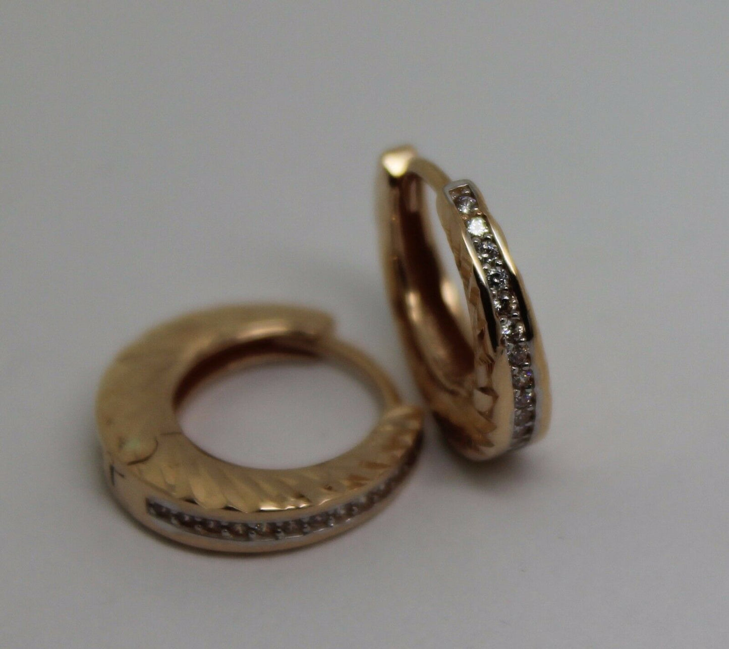 Genuine 9ct 9k 375 Rose Gold Hoops 15mm Huggies Earrings *Free Express Post