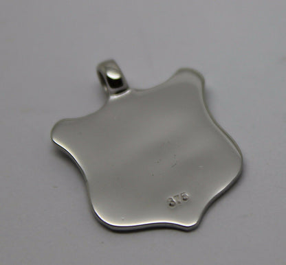 Kaedesigns, New Genuine 9K 9ct Yellow, Rose or White Gold Shield Pendant With Your Initial