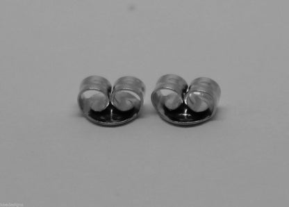 Genuine 9ct Yellow or Rose or White Gold or Sterling Silver Earring Medium butterfly backs 207