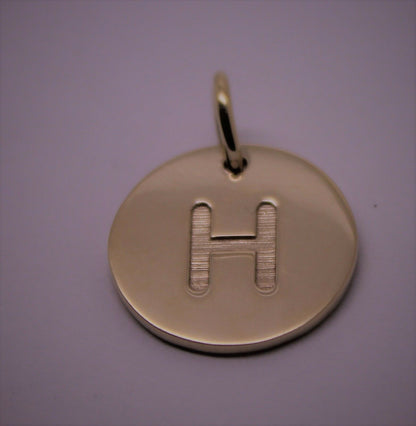 Kaedesigns, Genuine 375 9ct Yellow Or Rose Or White Gold 375 Initial Pendant - All letter available