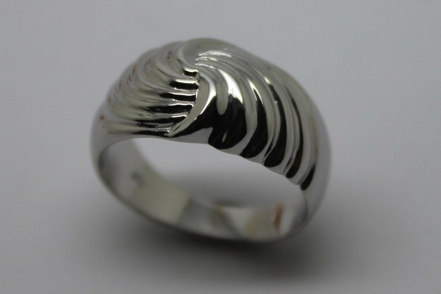 Genuine 9ct 9k 375 Yellow or Rose or White Gold or Sterling Silver Swirl Dress Ring