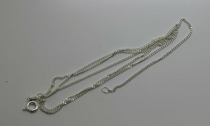 Genuine 925 Sterling Silver Kerb Curb Link Chain Necklace 40cm, 45cm, 50cm or 55cm